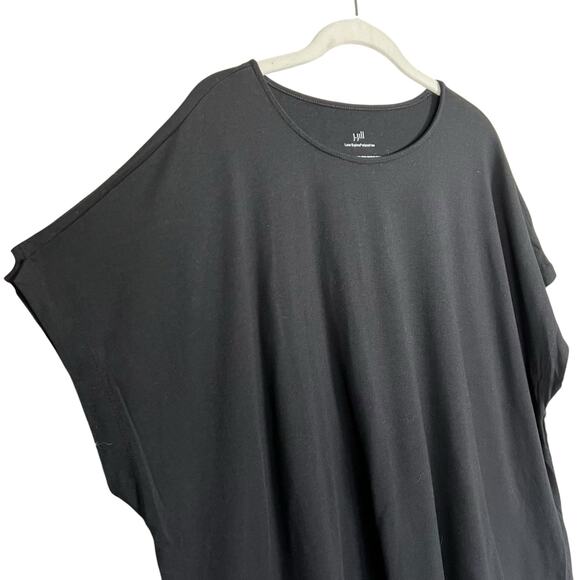 J Jill Luxe Supima Relaxed Tee in Black Women's 2X - Picture 3 of 7
